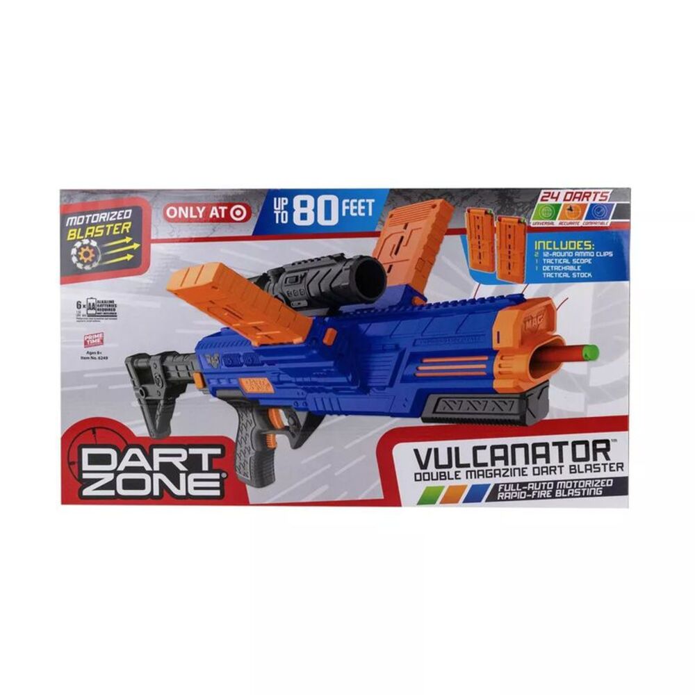 Dart Zone Motorized Vulcanator Double Magazine Dart Blaster - Picture 7 of 8